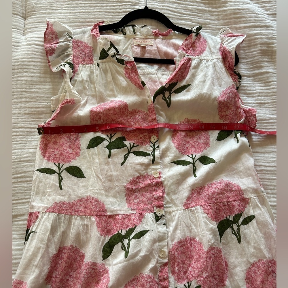 Pink Chicken kalani Pink and White Hydrangeas Floral Mini Dress - Picture 5 of 9